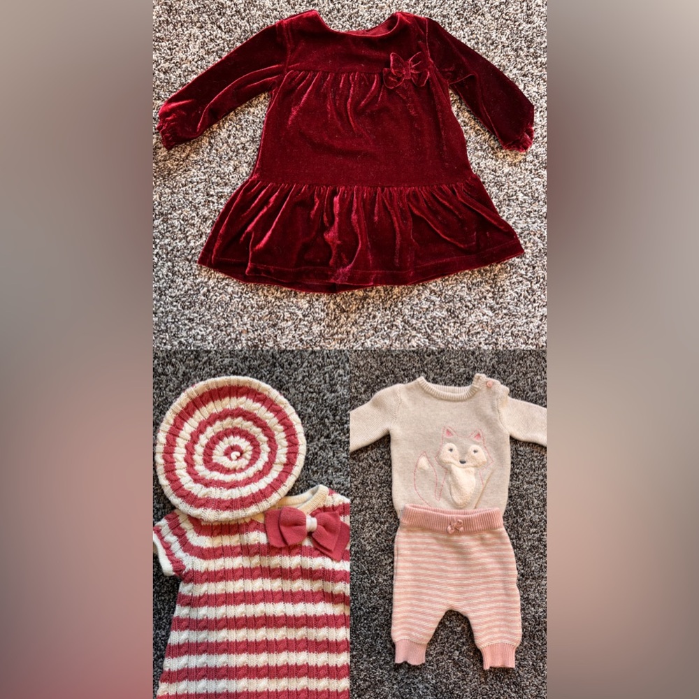 3M baby girl outfits - Christmas dress
